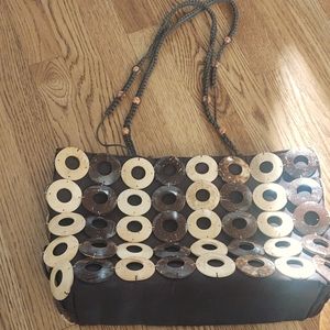 Purse handmade from Mexico - shells beautiful unique handbag